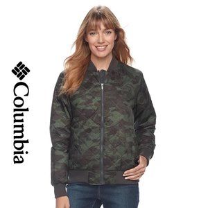 NWT $160 COLUMBIA Women XL Hawlings Hill Bomber Camo Jacket Thermal Insulated